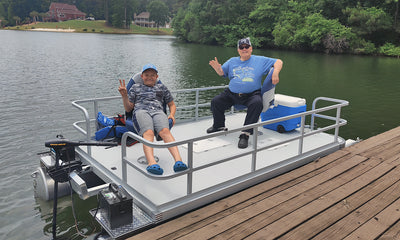 Grandpa and grandson ready to fish