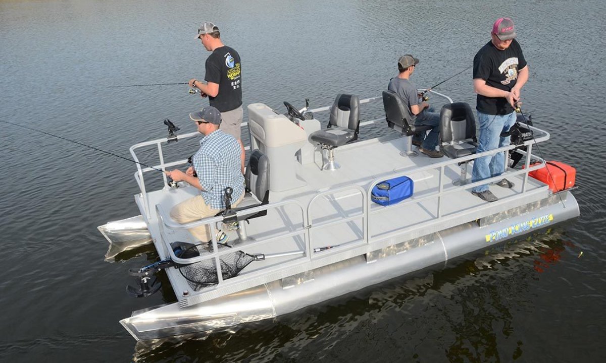 Pond King Elite with Four Fisherman and all their Gear